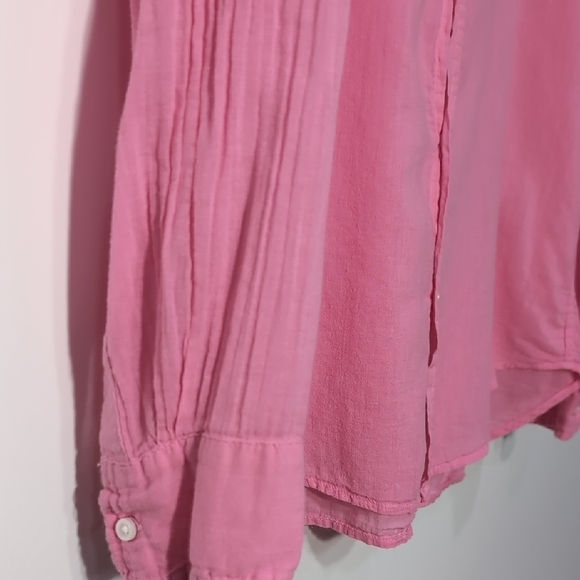 Frank & Eileen | 100% Cotton Bright Pink Lightweight Button-Down Shirt Size M - Picture 3 of 9
